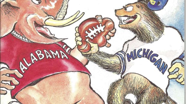 Hall of Fame Bowl cover, Alabama vs. Michigan, Jan. 2, 1988